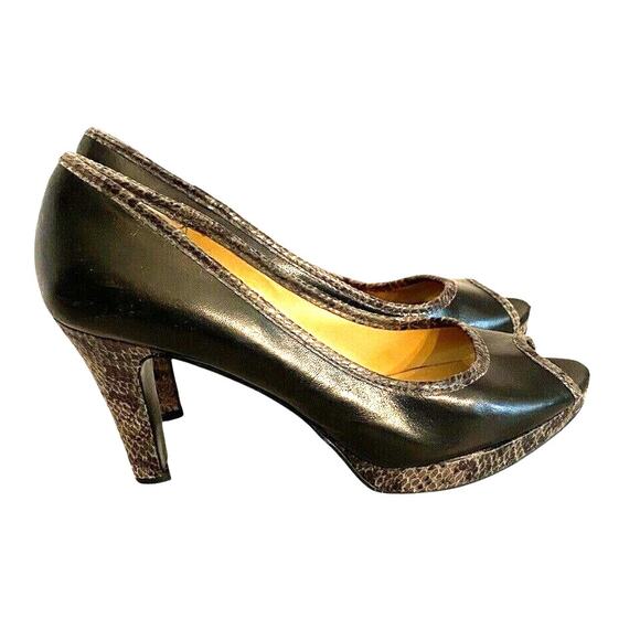 Nine West Peep Toe High Heel Pumps Platforms Shoes - Picture 5 of 8